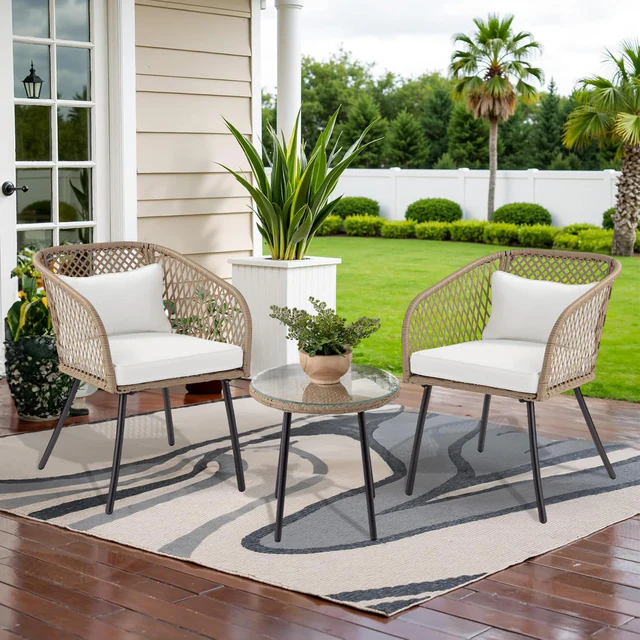 AJ Outdoor 4 Seater Rope Conversation Sofa Set